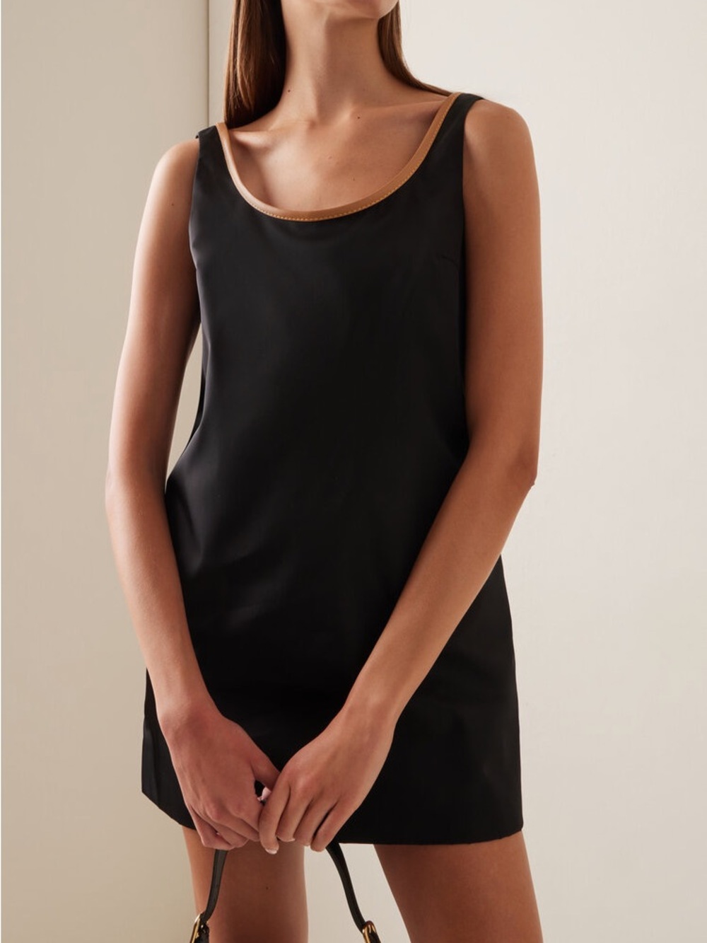 Prada Re-Nylon open back mini dress in black - Picture 3 of 13